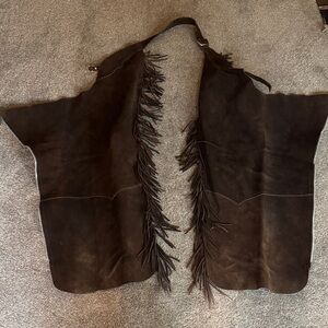 Authentic western leather shotgun chaps